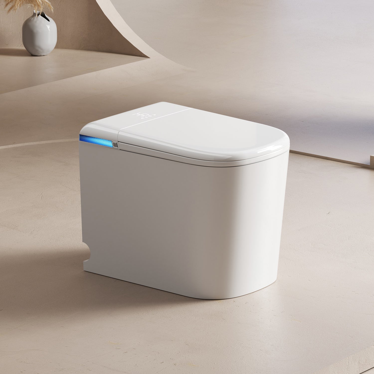 P trap floor mounted smart bidet toilet