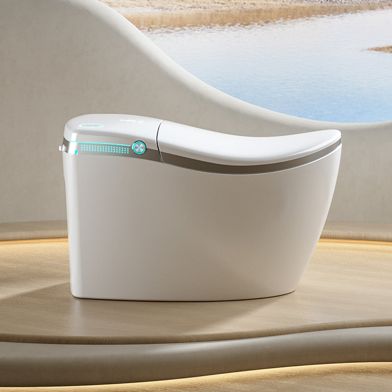 01 Smart Bidet Toilet with an Extra-Wide Ergonomic Seat for King-Size Comfort. The 828 Model Offers a Spacious Seating Area Designed to Reduce Pressure and Provide the Ultimate Relaxing Experience during Enema Relief and Daily Use