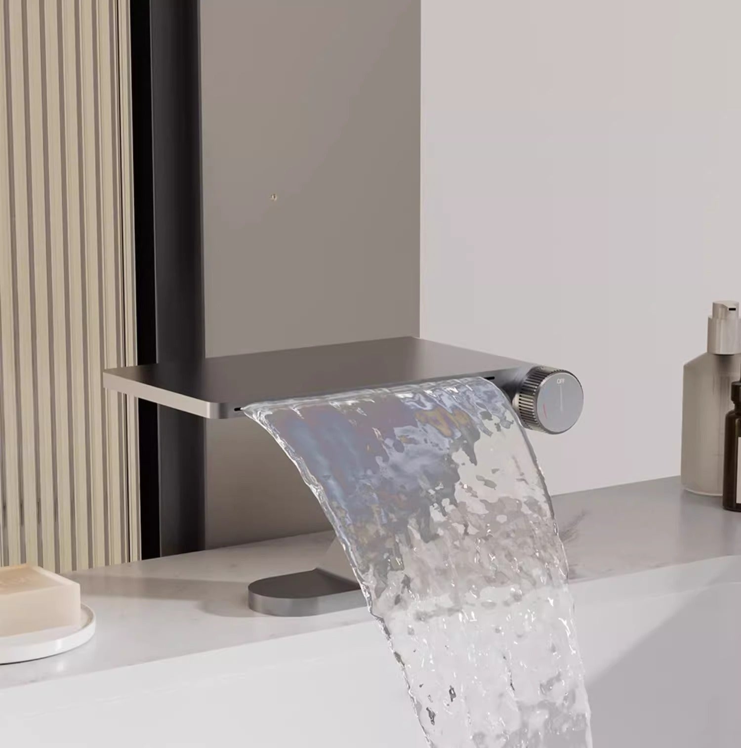 瀑布式面盆洗手間盥洗用品洗臉盆創意設計感