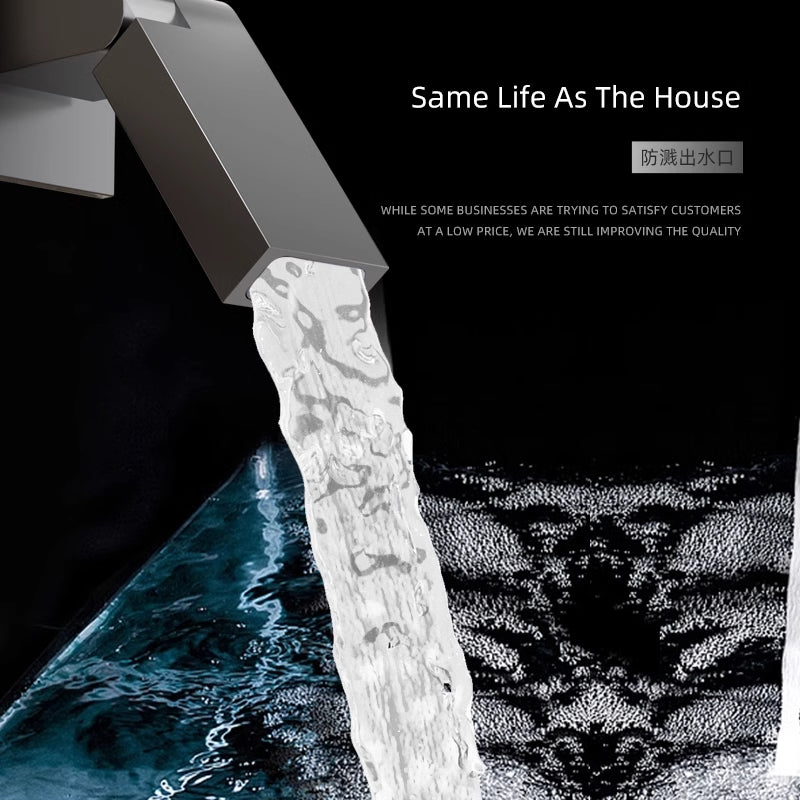 智慧入牆式數碼顯示龍頭 - 水力發電感溫顯示 (槍灰色)