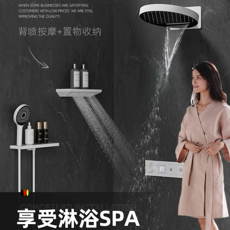 入牆式暗裝花灑套裝極簡風大水流量