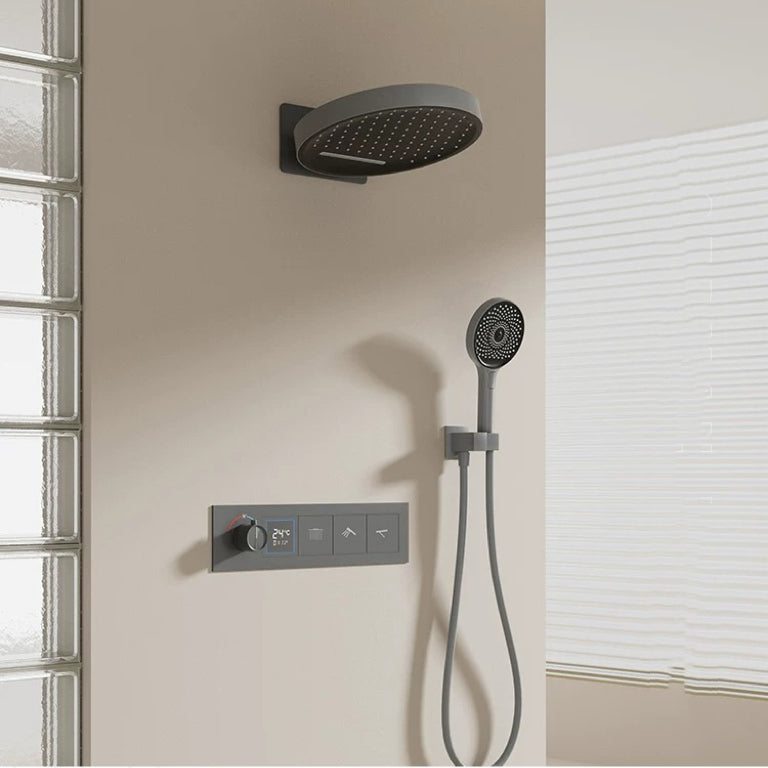 入牆式暗裝花灑套裝極簡風大水流量