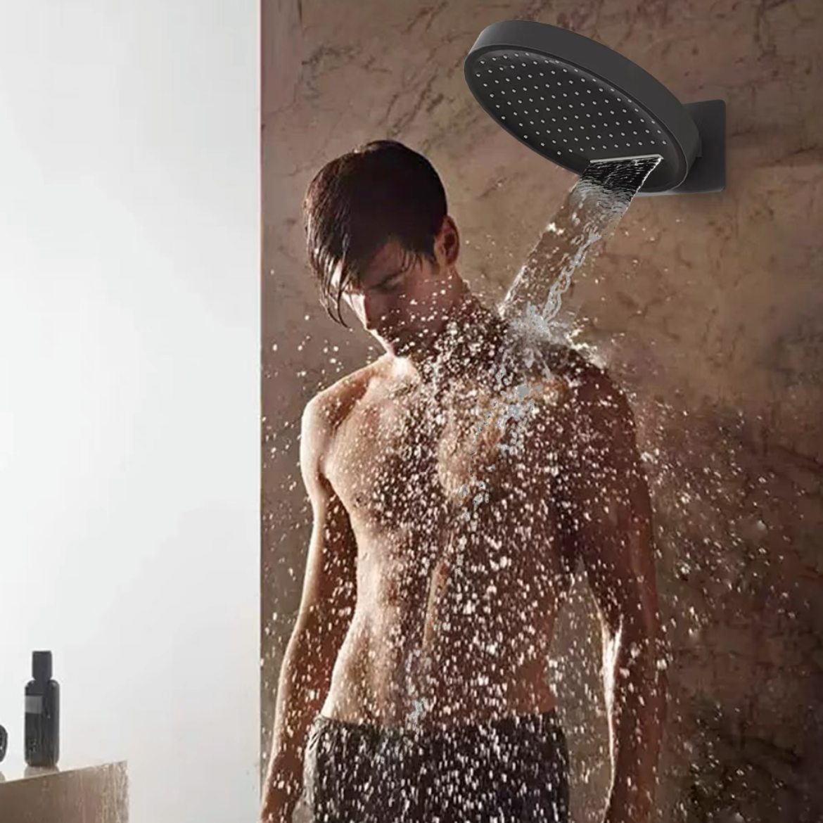 入牆式暗裝花灑套裝極簡風大水流量