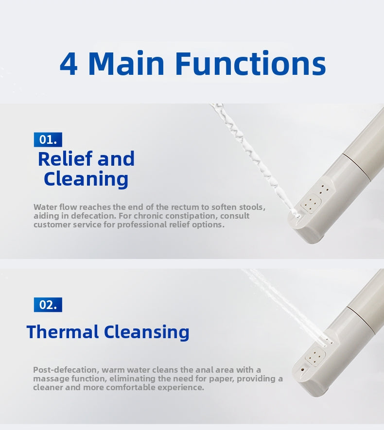 AK68 Square Smart Bidet Seat featuring a Powerful Turbo Wash for Effective Constipation Relief. Its Aerated Posterior Cleansing System Delivers a Deep, Hygienic Clean, Specially Designed to Fit Your Modern D-Shape Toilet Perfectly