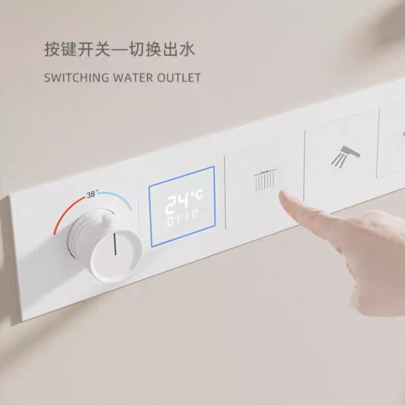 入牆式暗裝花灑套裝極簡風大水流量