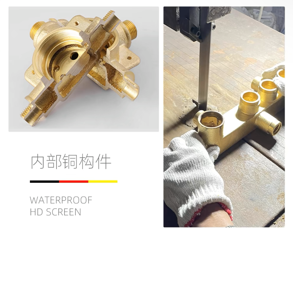 入牆式暗裝花灑套裝極簡風大水流量