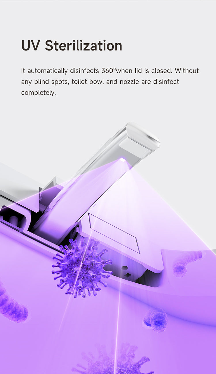JA10 Smart Toilet with 360° UV Sterilization for Nozzle and Ceramic Bowl after Closing Lid
