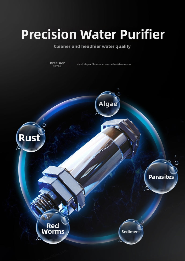 High-efficiency water filter for HK76 smart bidet, designed to remove sediment, sand, and impurities from the inlet water. Ensures a hygienic and safe water stream for enema wash and personal cleansing