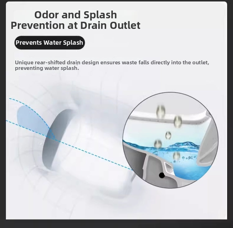 the hk75 enema bidet toilet features a fully glazed internal trapway, ensuring a smooth and non-stick interior that prevents waste buildup and odors inside the pipes.