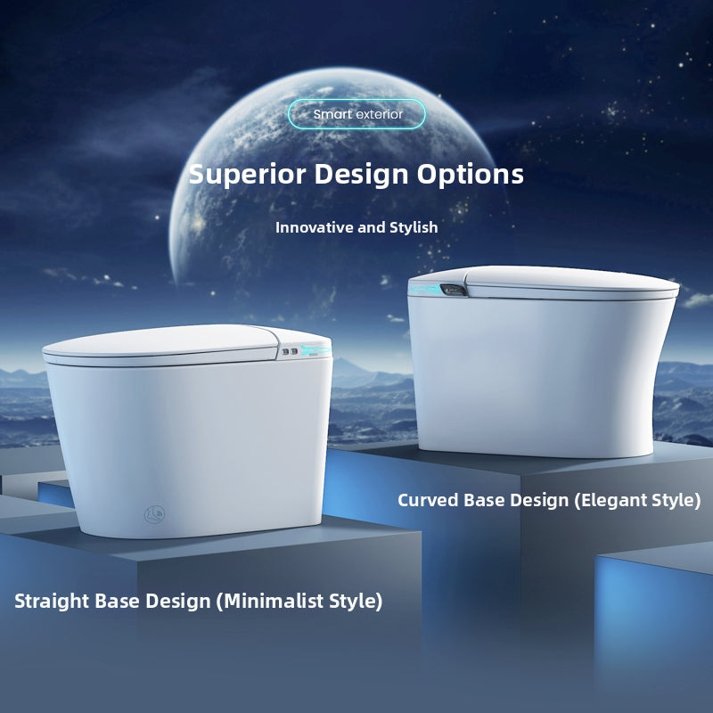 M979 Smart Toilet superior design options: Straight Base (Minimalist Style) and Curved Base (Elegant Style) models for importers.