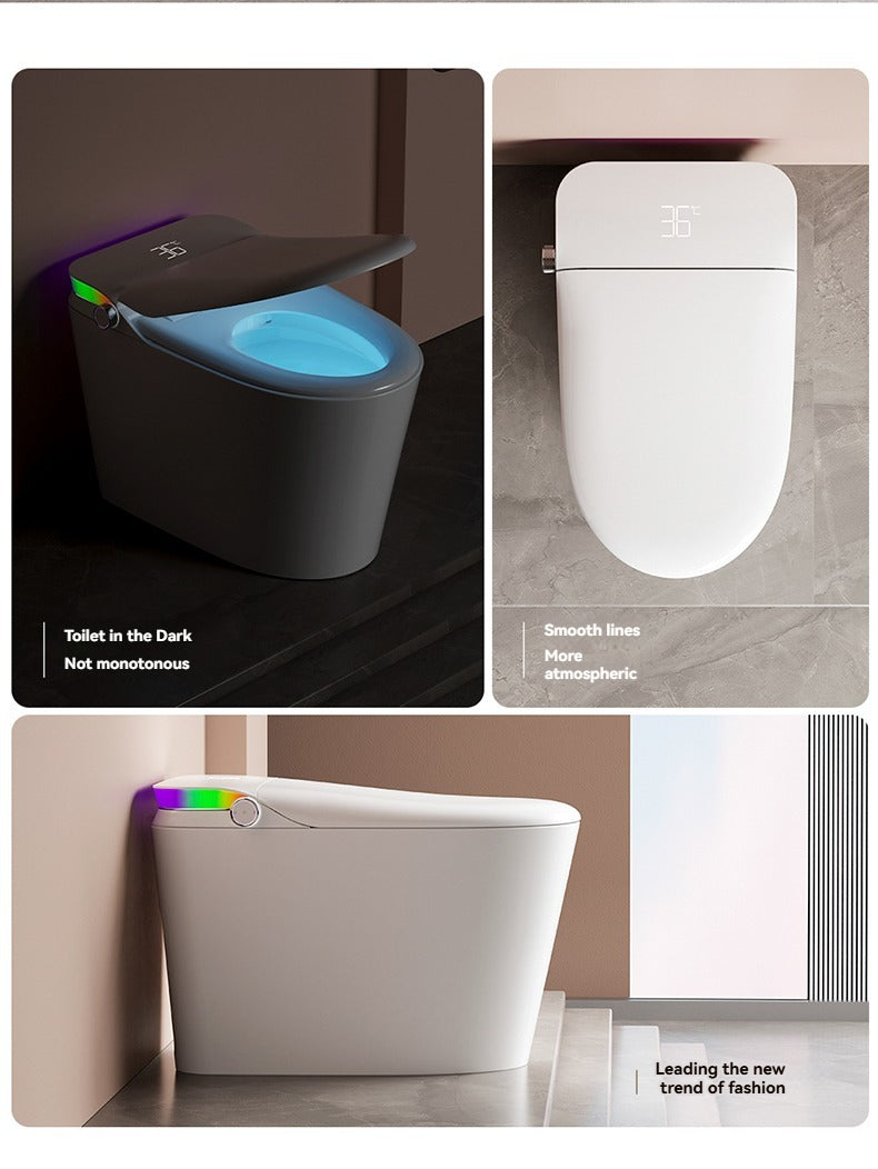 The V1 back outlet bidet toilet floor mounted boasts a grand and sophisticated silhouette, making it a stunning centerpiece for any modern luxury bathroom. Its floor-mounted design exudes stability and high-end elegance while maintaining a clean, minimalist aesthetic.